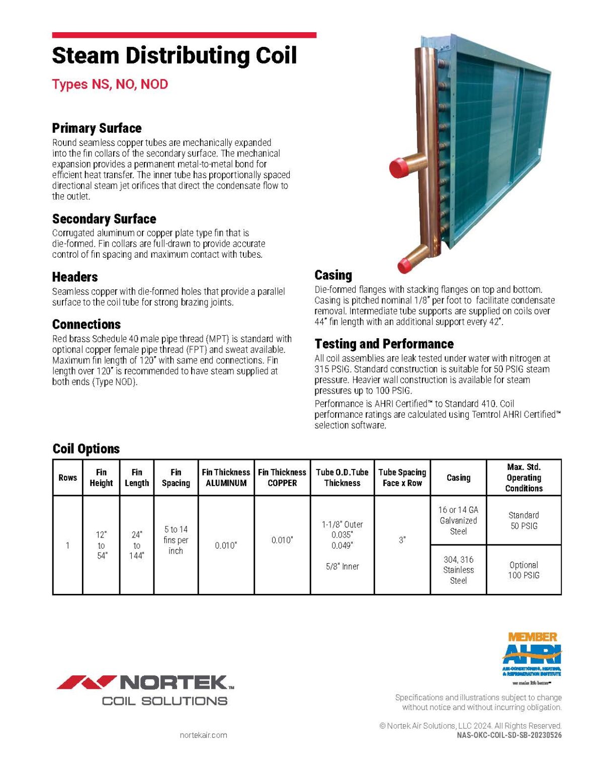 Full Line of OEM & Replacement Coils | Nortek Air Solutions